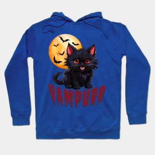 Vampurr the Cute Goth Vampire Kitty Hoodie